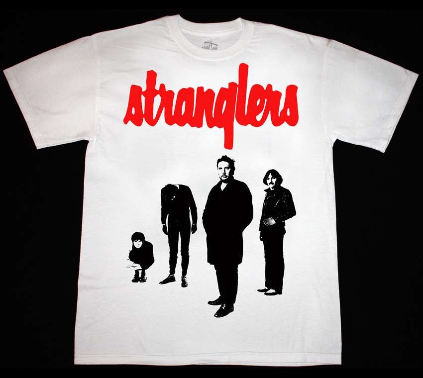 THE STRANGLERS BLACK AND WHITE  NEW WHITE T-SHIRT