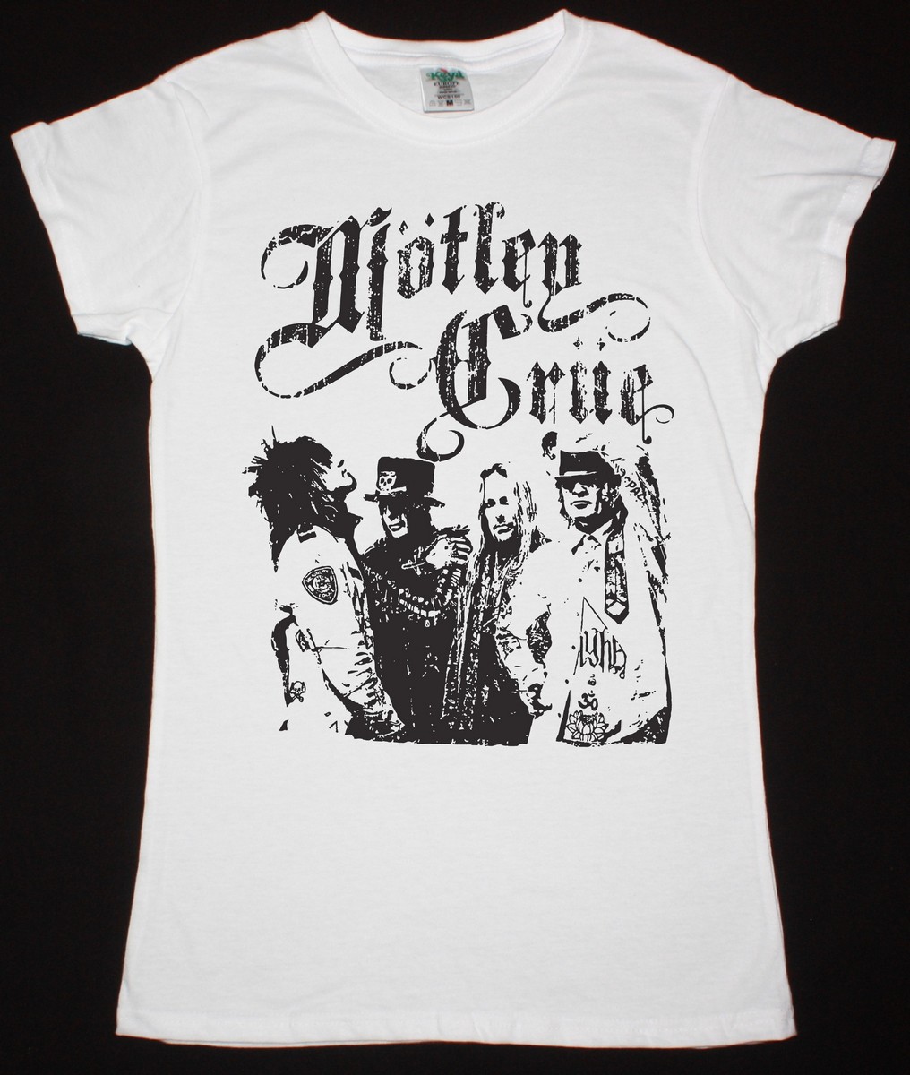 MOTLEY CRUE STICKY SWEET NEW WHITE LADY T-SHIRT
