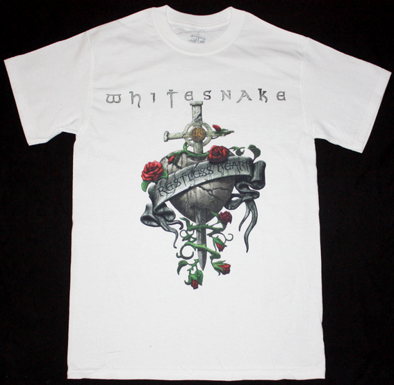 WHITESNAKE RESTLESS HEART'97 NEW WHITE T-SHIRT