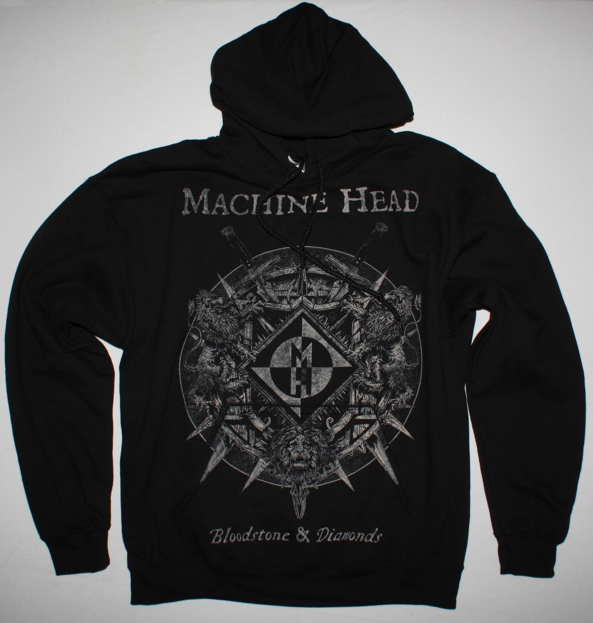 MACHINE HEAD BLOODSTONE AND DIAMONDS NEW BLACK HOODIE