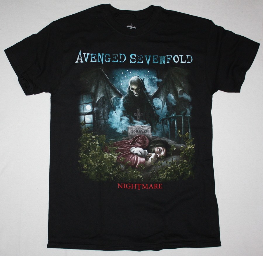 AVENGED SEVENFOLD NIGHTMARE NEW  BLACK T-SHIRT