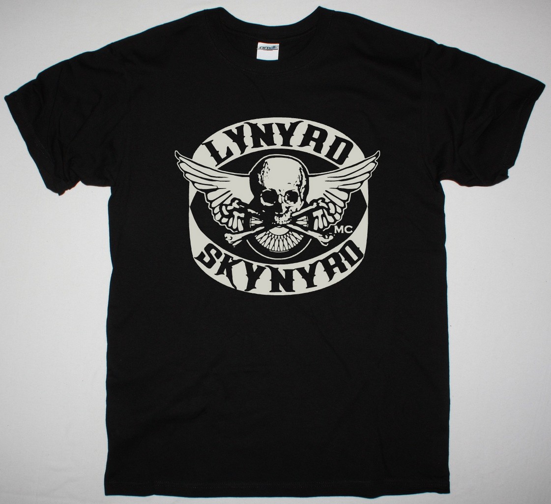 LYNYRD SKYNYRD BIKER LOGO NEW BLACK T SHIRT