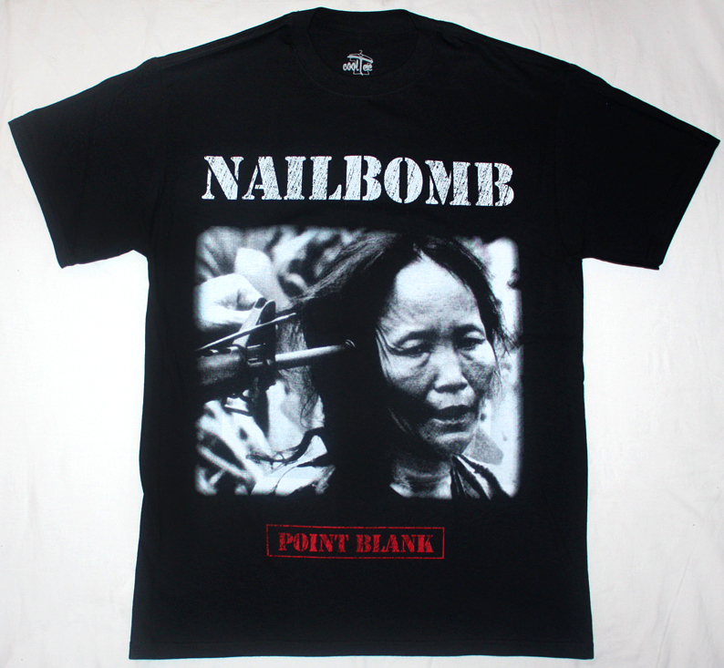 NAILBOMB POINT BLANK'94 NEW BLACK T-SHIRT