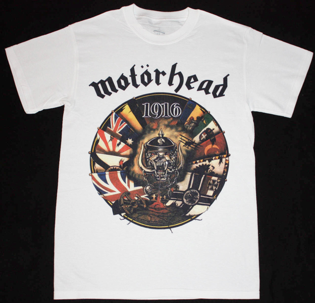 MOTORHEAD 1916 NEW WHITE T-SHIRT