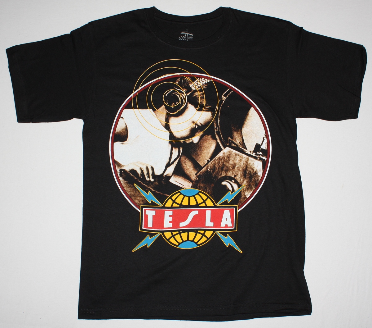 TESLA THE GREAT RADIO CONTROVERSY'89 NEW BLACK T-SHIRT