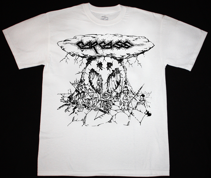 CARCASS SPLIT LIVE '88 NEW WHITE T-SHIRT