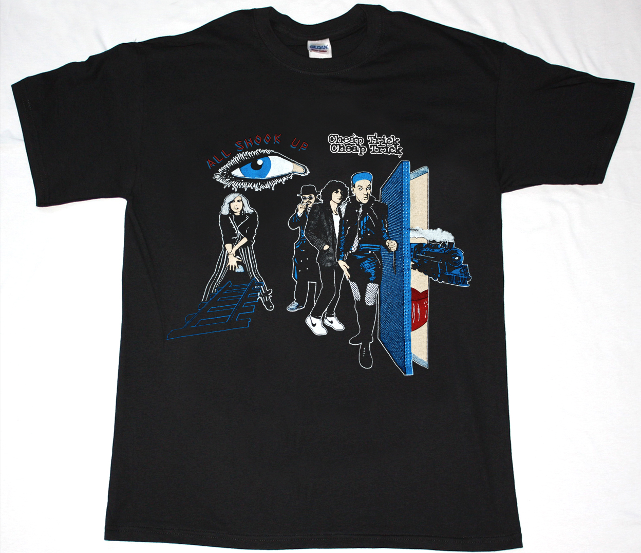 CHEAP TRICK ALL SHOOK UP NEW BLACK T-SHIRT