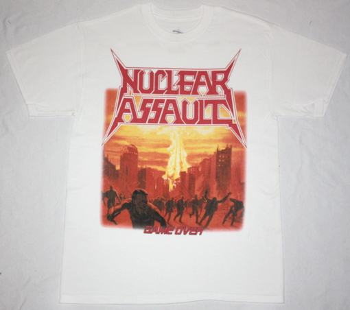 NUCLEAR ASSAULT GAME OVER'86  NEW WHITE T-SHIRT
