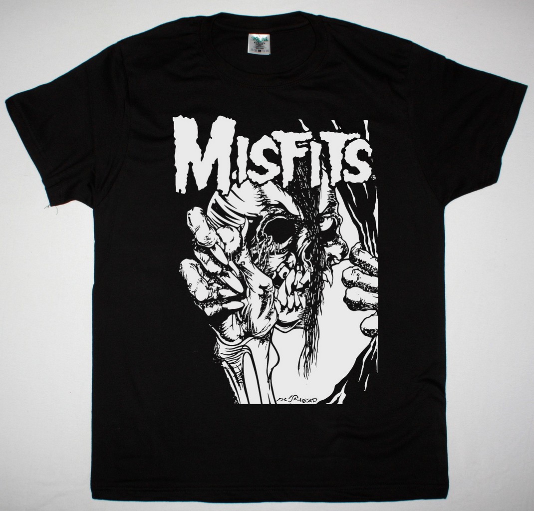 MISFITS PUSHEAD T SHIRT NEW BLACK T SHIRT