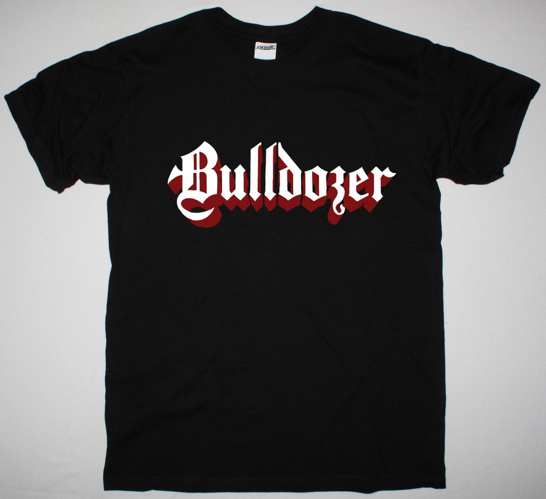 BULLDOZER LOGO NEW BLACK T SHIRT