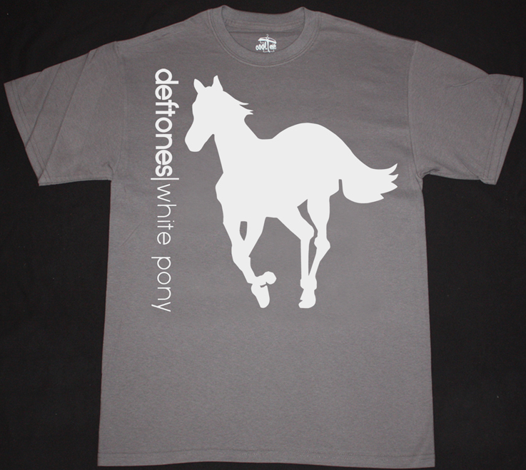 DEFTONES WHITE PONY '00 NEW GREY CHARCOAL T-SHIRT