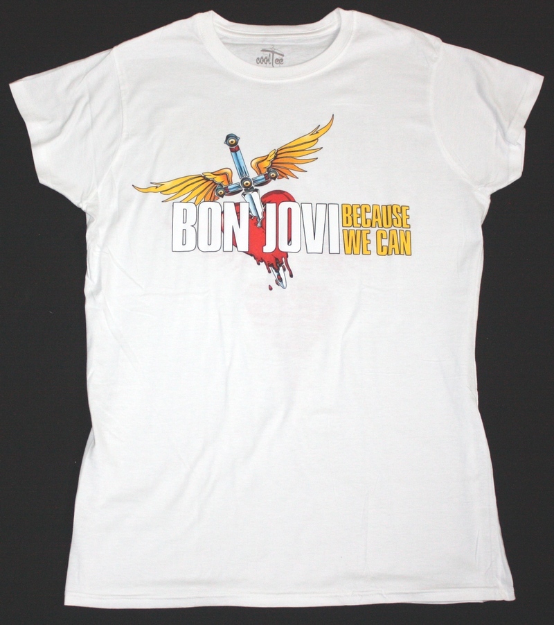 BON JOVI BECAUSE WE CAN THE TOUR EUROPE 2013 NEW WHITE LADY T-SHIRT