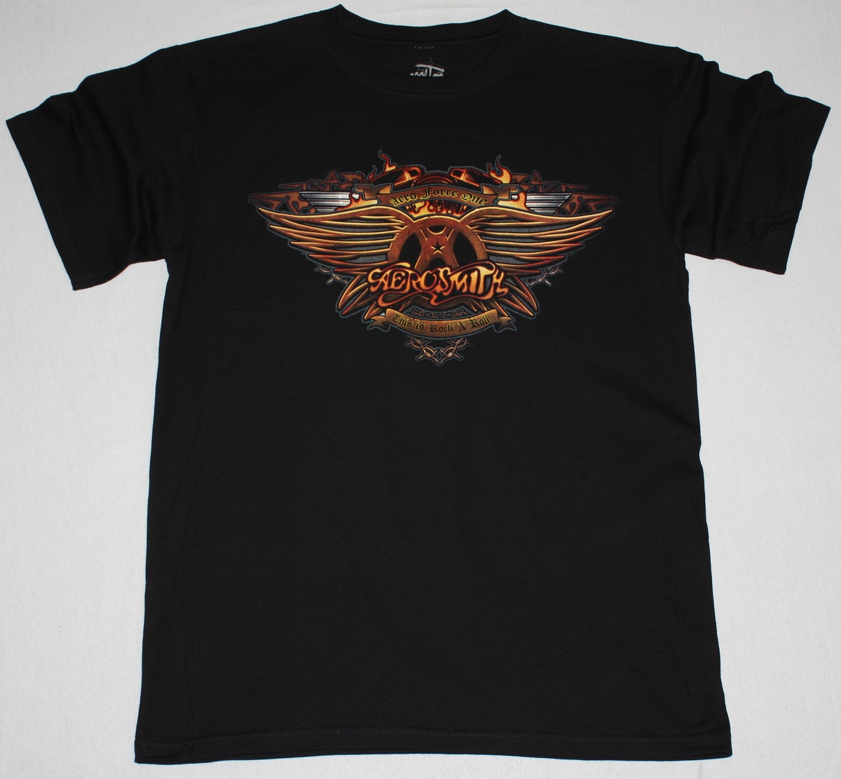 AEROSMITH AERO FORCE ONE THE GLOBAL WARMING TOUR 2014 EUROPE NEW BLACK TSHIRT