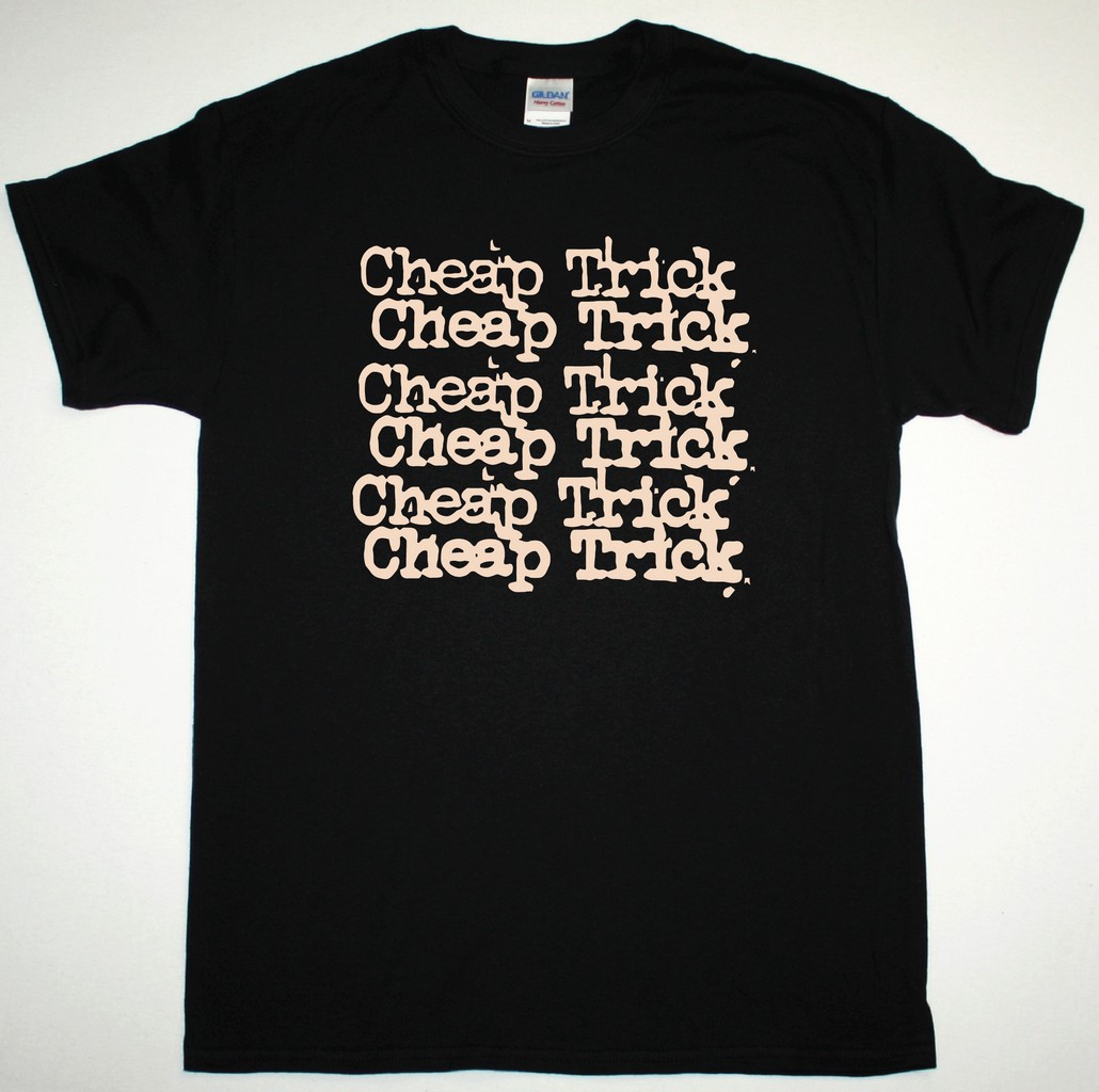 CHEAP TRICK LOGO NEW BLACK T-SHIRT