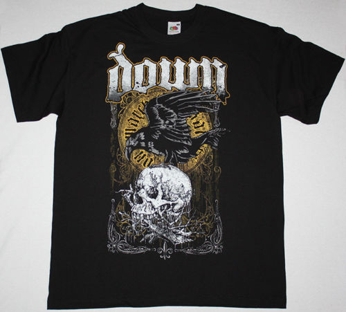 DOWN SWAMP SKULL NEW BLACK T-SHIRT