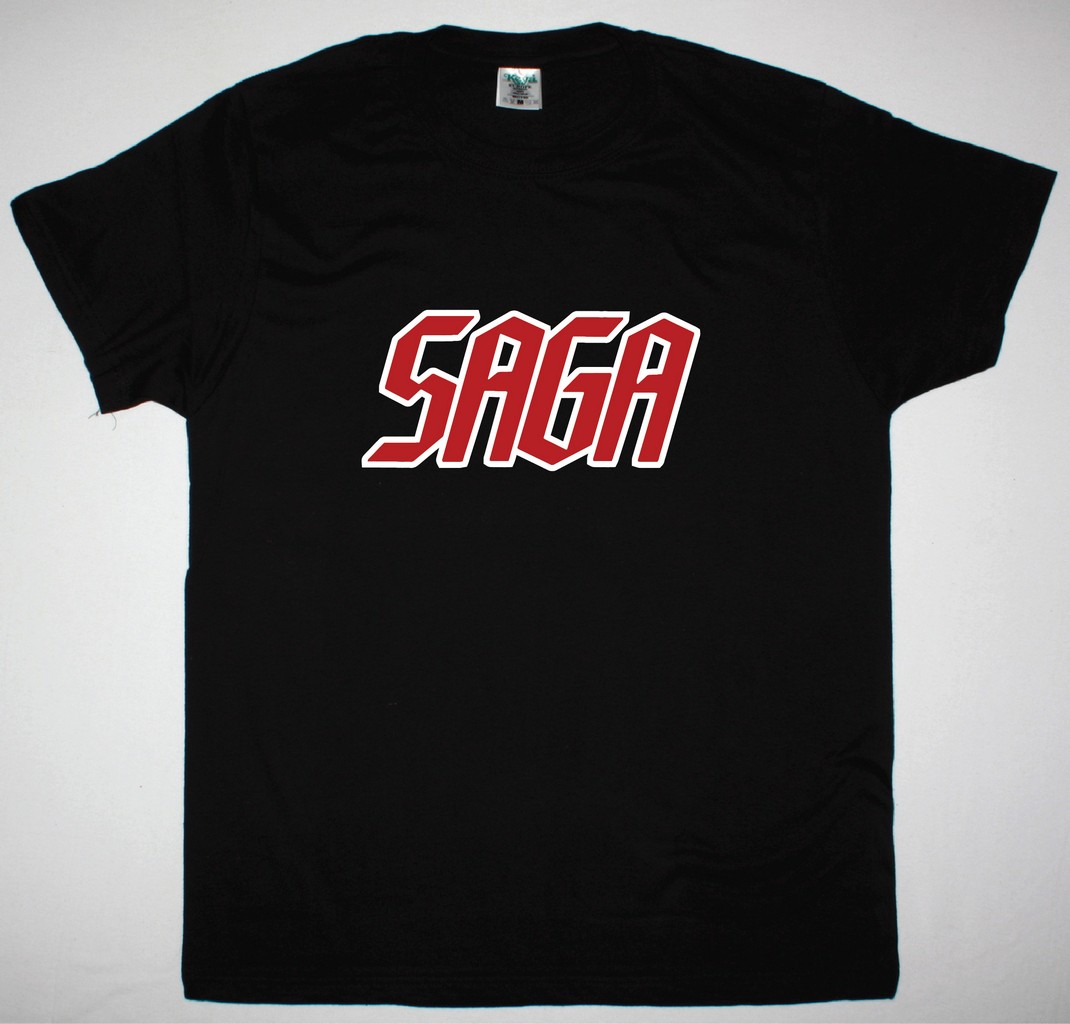 SAGA LOGO NEW BLACK T-SHIRT