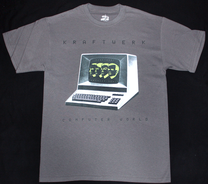KRAFTWERK COMPUTER WORLD '81 NEW GREY T-SHIRT