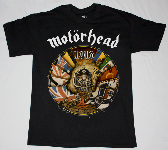 MOTORHEAD 1916 NEW BLACK T-SHIRT