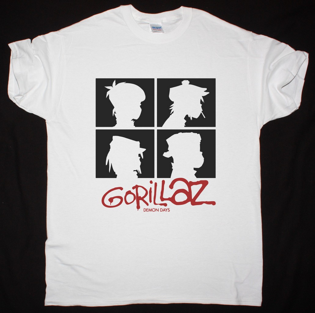 GORILLAZ DEMON DAYS NEW WHITE T SHIRT