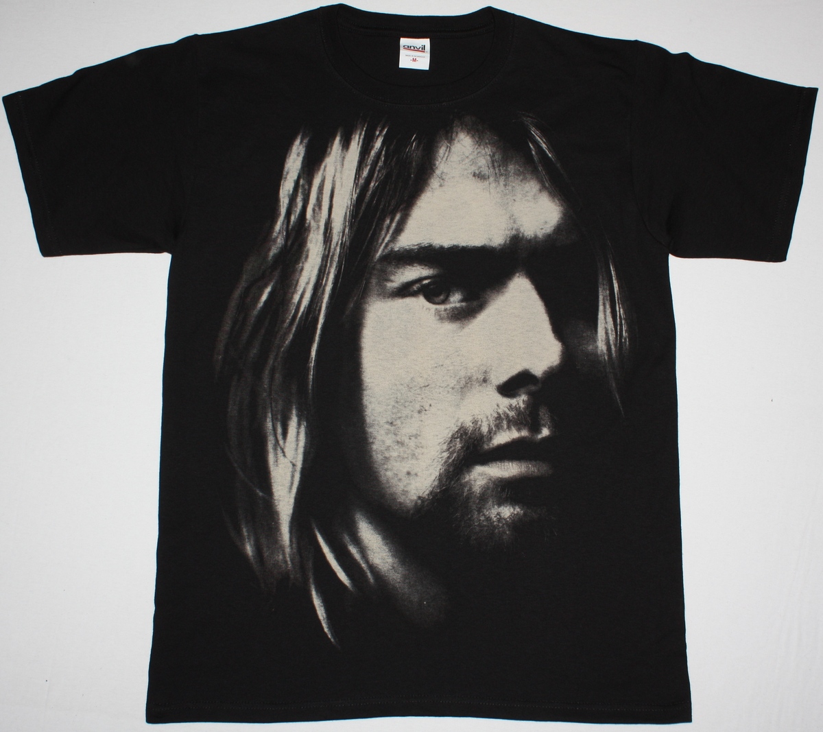 KURT COBAIN PHOTO JUMBO PRINT NEW BLACK T-SHIRT