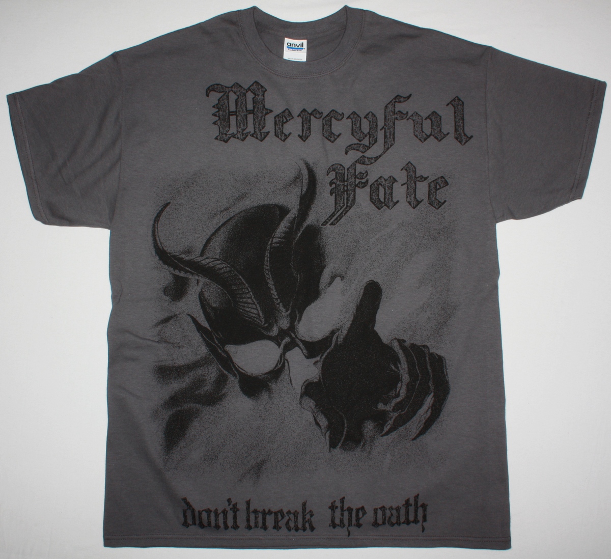 MERCYFUL FATE DON'T BREAK THE OATH'84  JUMBO PRINT NEW GREY T-SHIRT