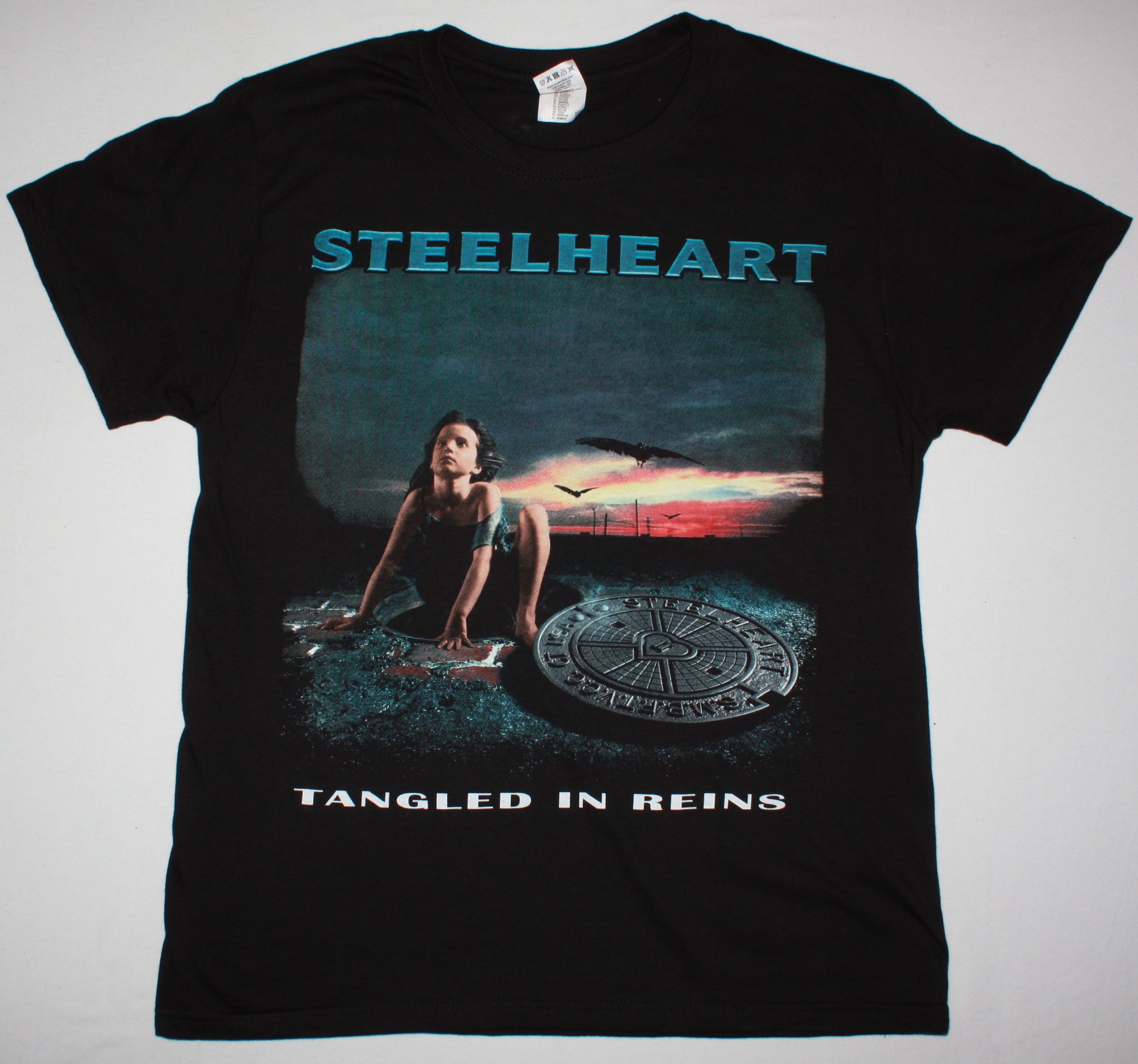 STEELHEART TANGLED IN REINS NEW BLACK T-SHIRT