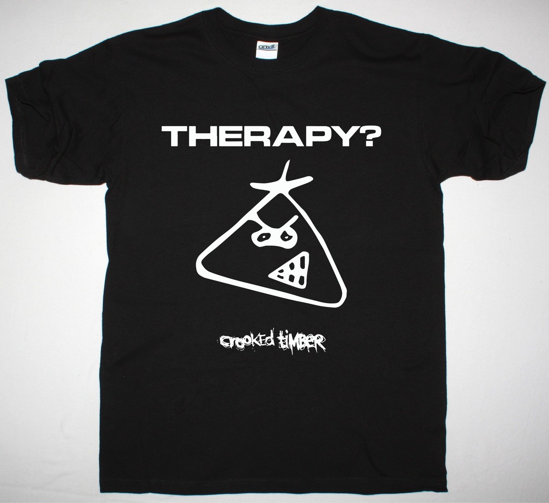 THERAPY  CROOKED TIMBER NEW BLACK T-SHIRT