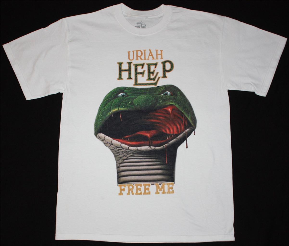 URIAH HEEP FREE ME INNOCENT VICTIM 1977 NEW WHITE T-SHIRT