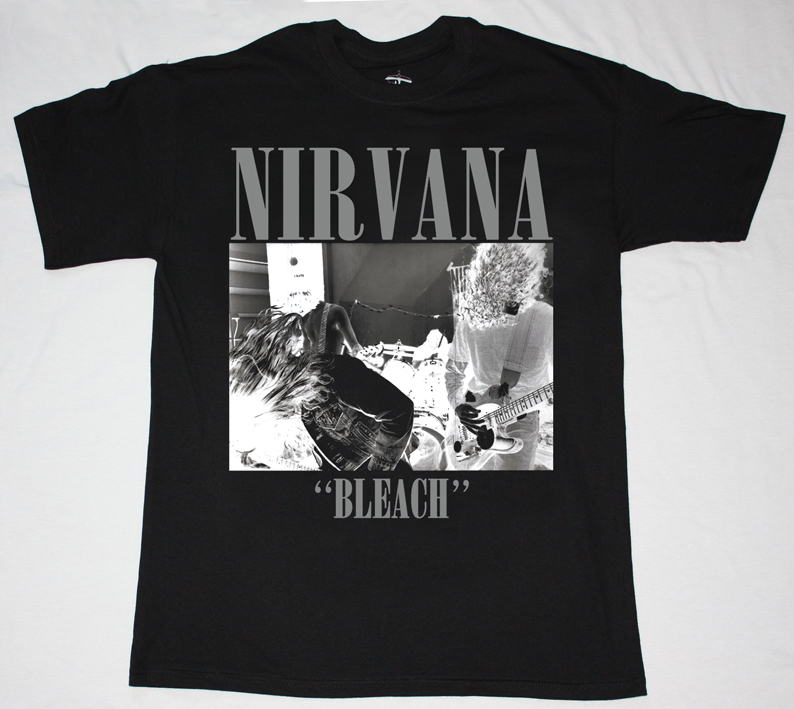NIRVANA BLEACH'89 NEW BLACK T-SHIRT