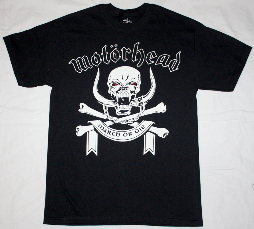 MOTORHEAD MARCH OR DIE NEW BLACK T-SHIRT