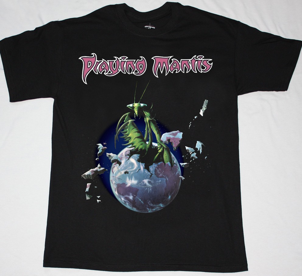 PRAYING MANTIS S/T 80   NEW BLACK T-SHIRT