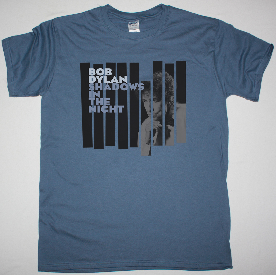 BOB DYLAN SHADOWS IN THE NIGHT NEW INDIGO BLUE T SHIRT