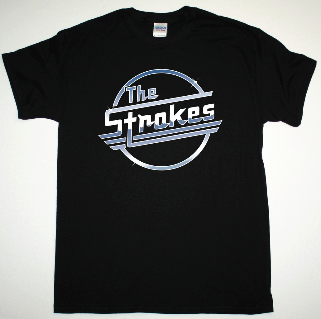 THE STROKES LOGO NEW BLACK T-SHIRT