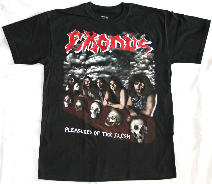 EXODUS PLEASURES OF THE FLESH '87 NEW BLACK RARE T-SHIRT