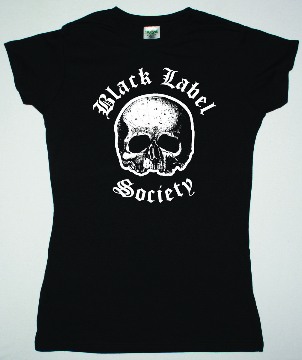 BLACK LABEL SOCIETY LOGO SKULL NEW BLACK LADY T-SHIRT