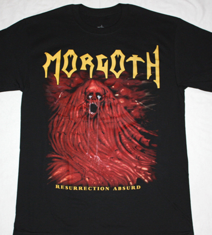 MORGOTH RESSURECTION ABSURD'89 NEW BLACK T-SHIRT