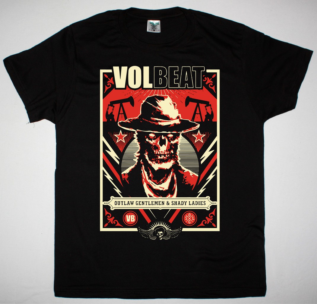 VOLBEAT GHOUL FRAME RED NEW BLACK T-SHIRT