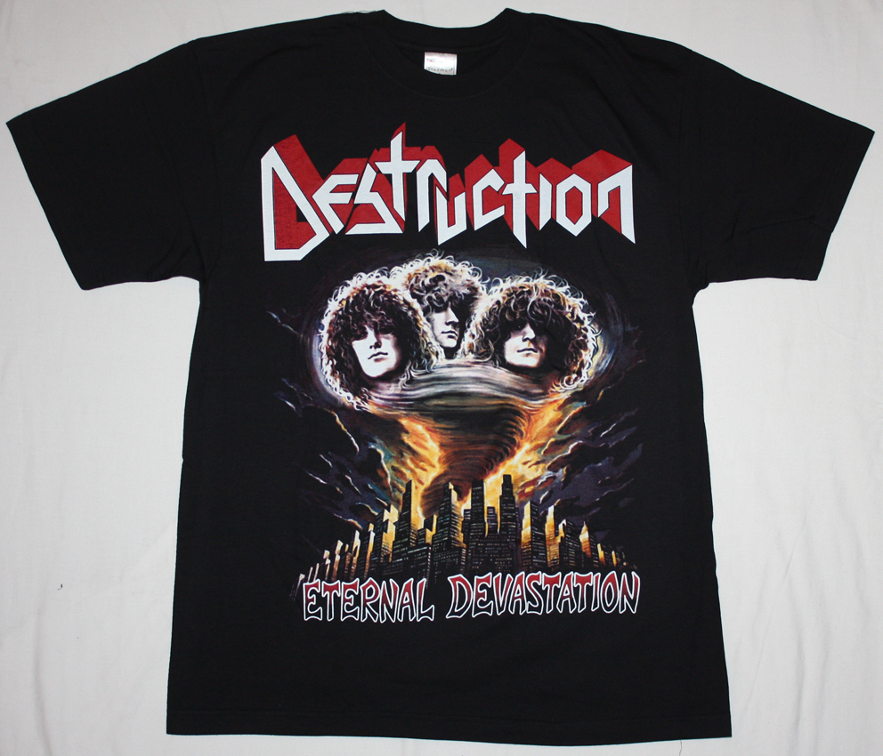 DESTRUCTION ETERNAL DEVASTATION'86  NEW BLACK T-SHIRT