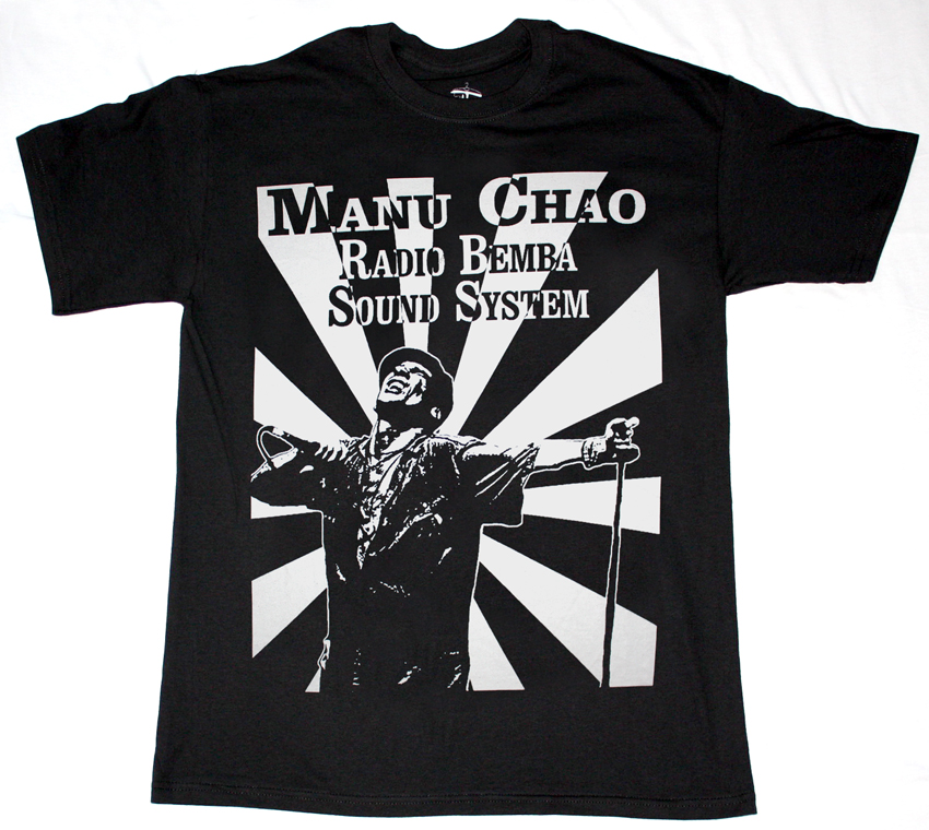 MANU CHAO RADIO BEMBA SOUND SYSTEM  NEW BLACK T-SHIRT