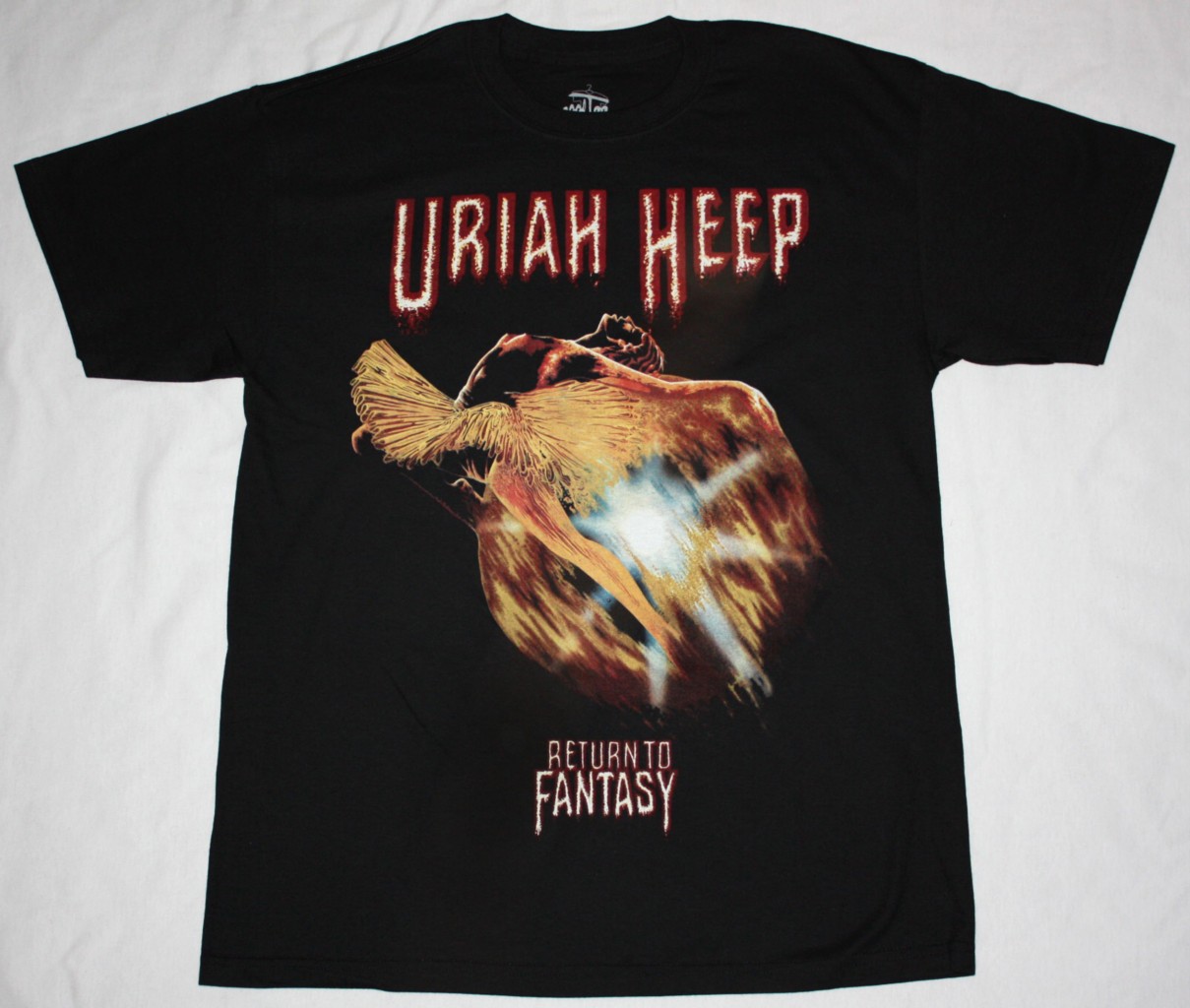 URIAH HEEP RETURN TO FANTASY'75 NEW BLACK T-SHIRT