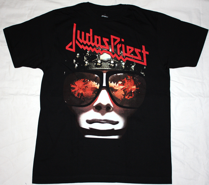 JUDAS PRIEST KILLING MACHINE HELL BENT FOR LEATHER'78 NEW BLACK T-SHIRT
