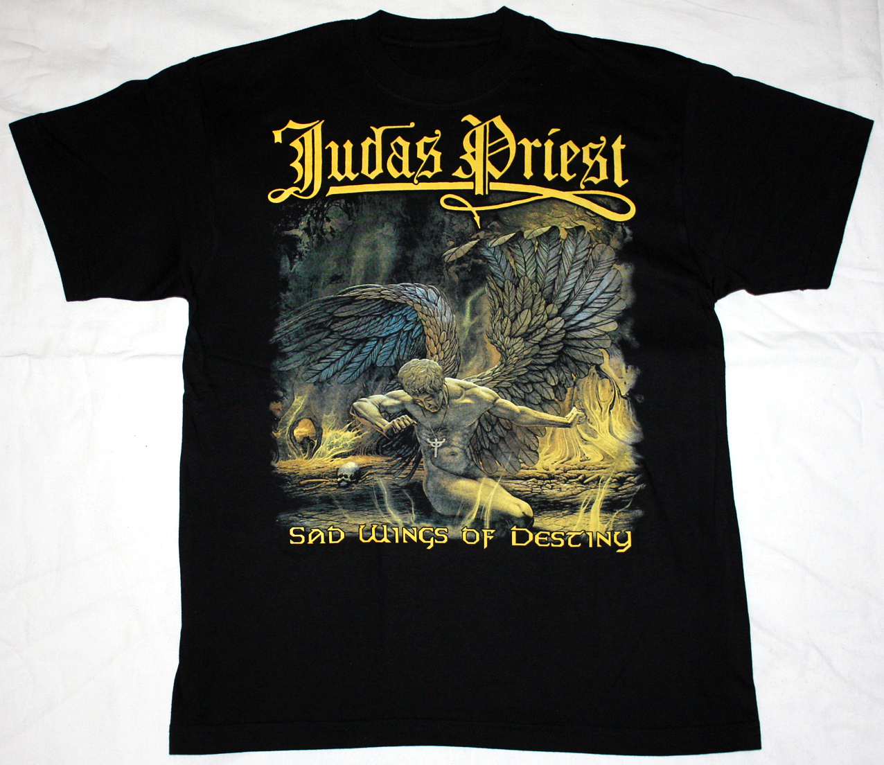 JUDAS PRIEST SAD WINGS OF DESTINY'76  NEW BLACK T-SHIRT