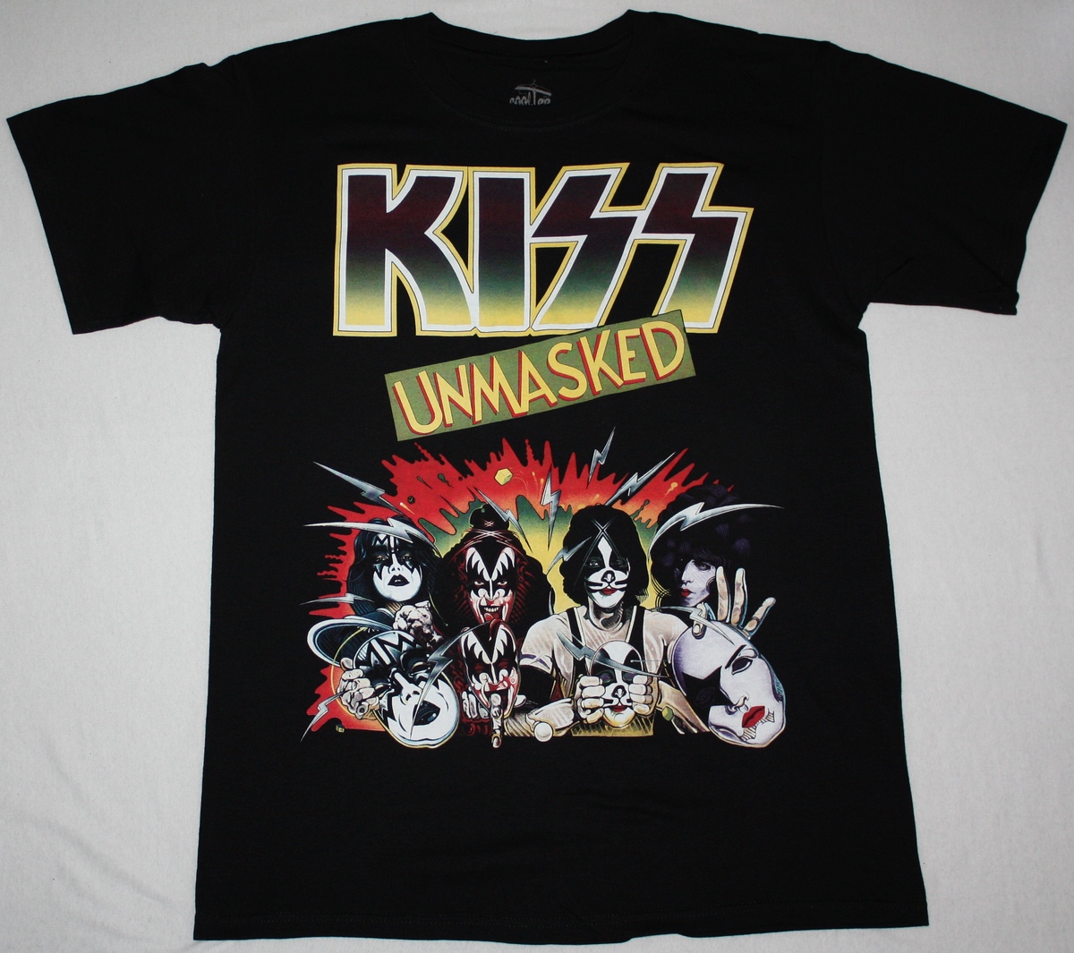 KISS UNMASKED'80 NEW BLACK T-SHIRT