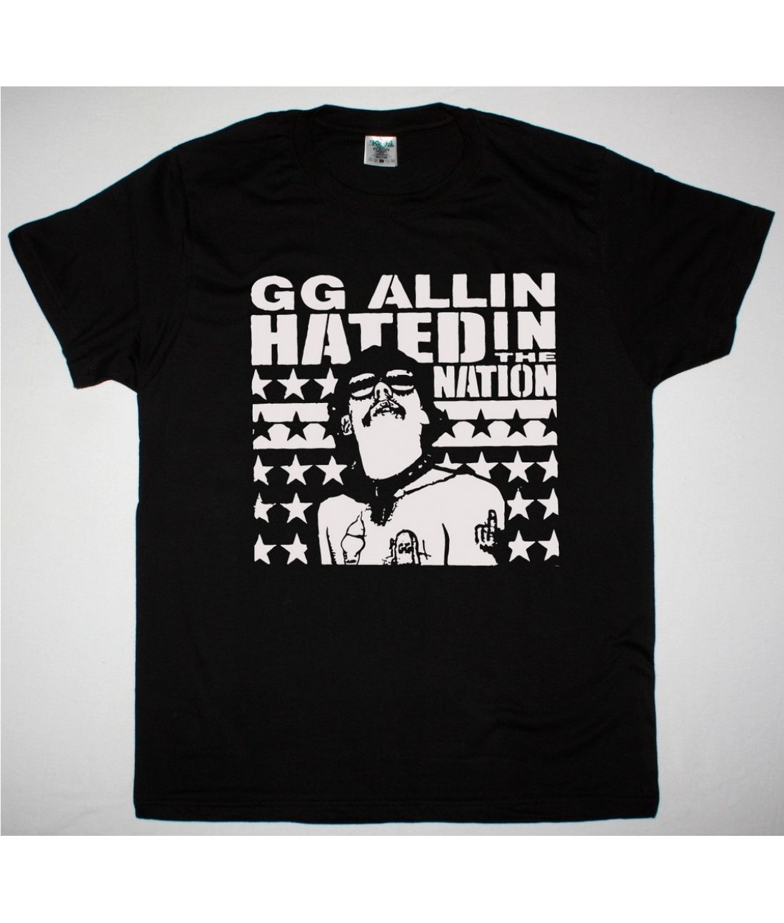 GG ALLIN HATED IN THE NATION NEW BLACK T SHIRT