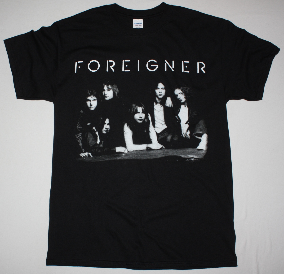 FOREIGNER BAND NEW BLACK T-SHIRT