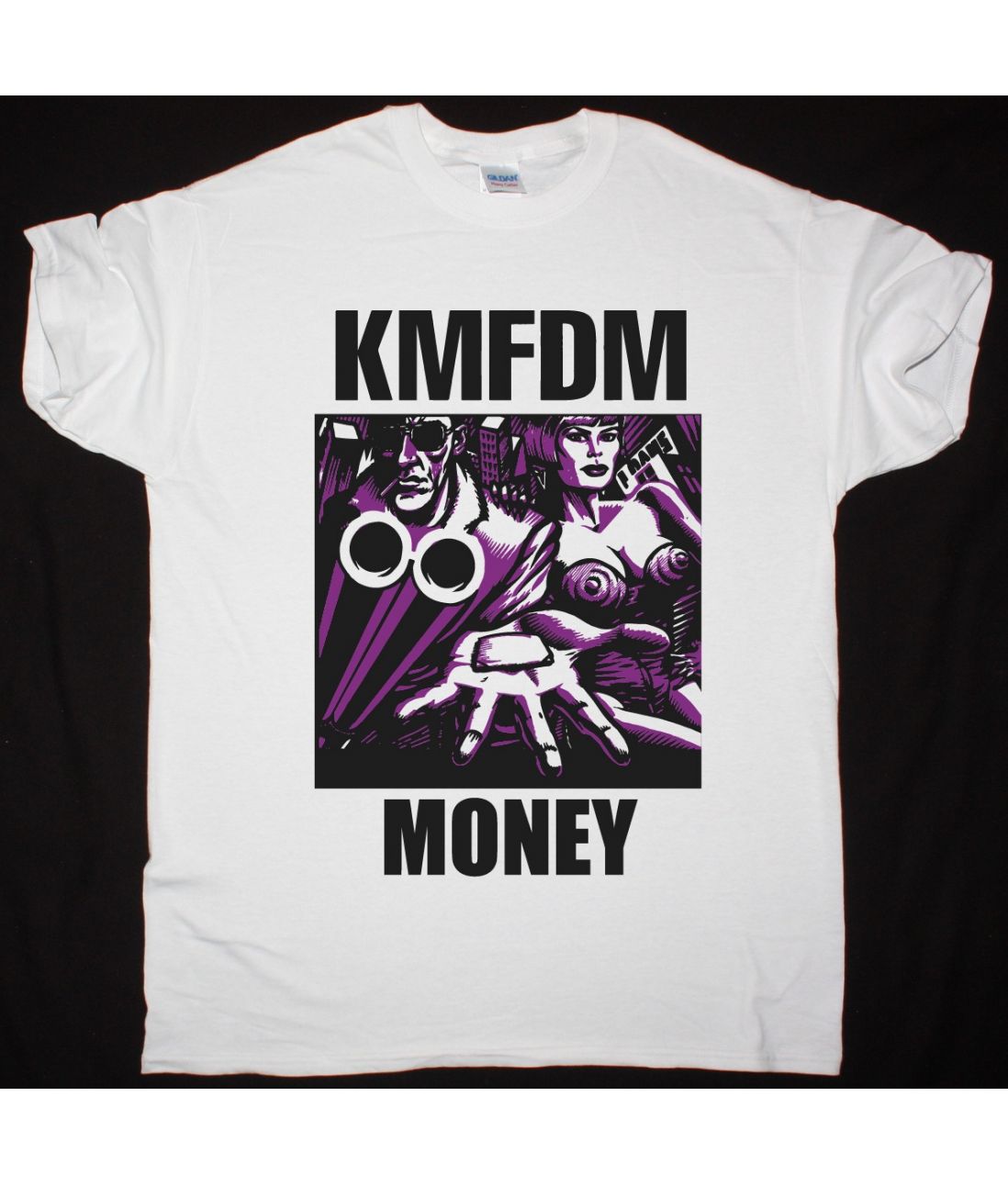 KMFDM MONEY NEW WHITE T SHIRT