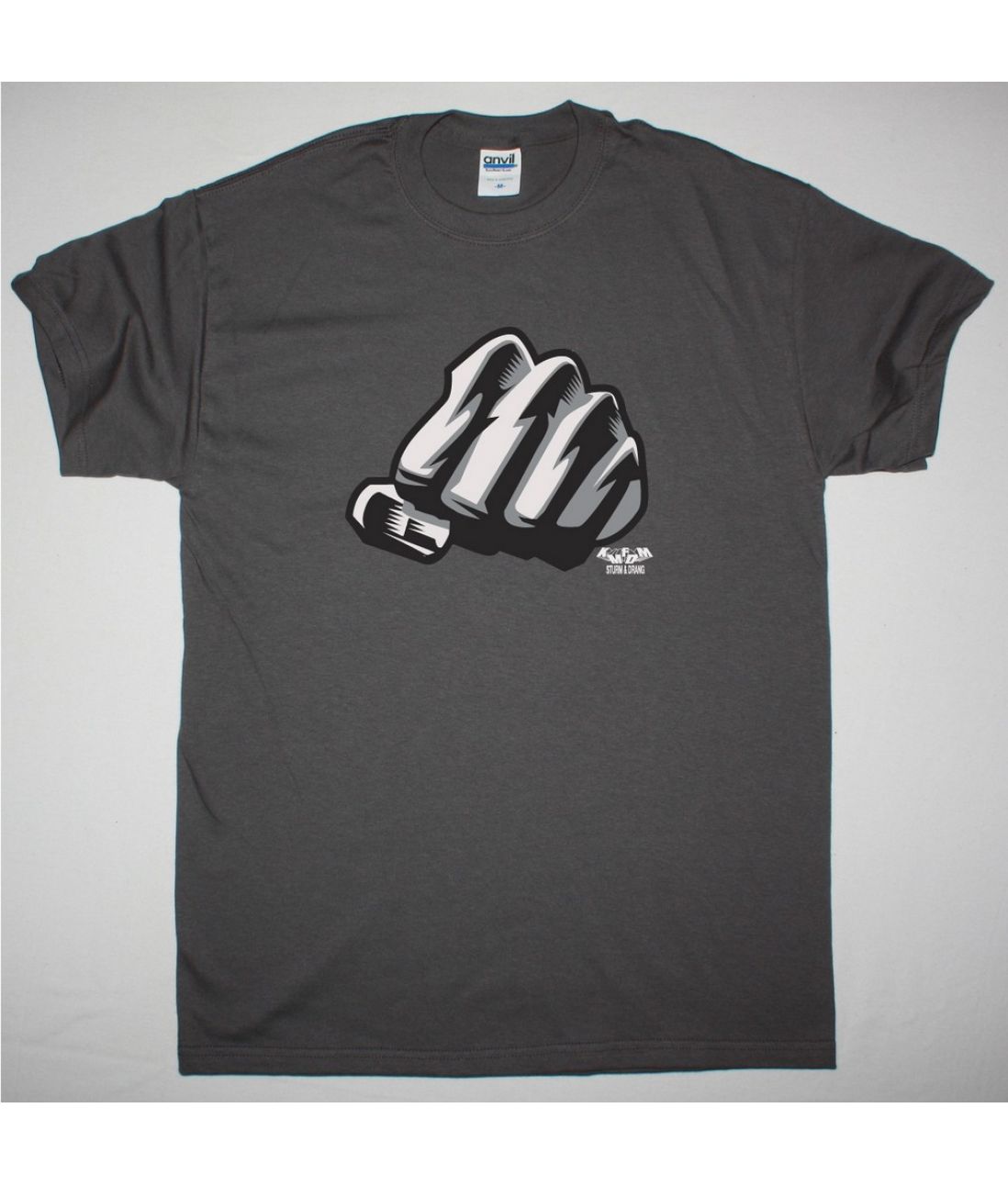 KMFDM STURM & DRANG NEW GREY CHARCOAL T SHIRT