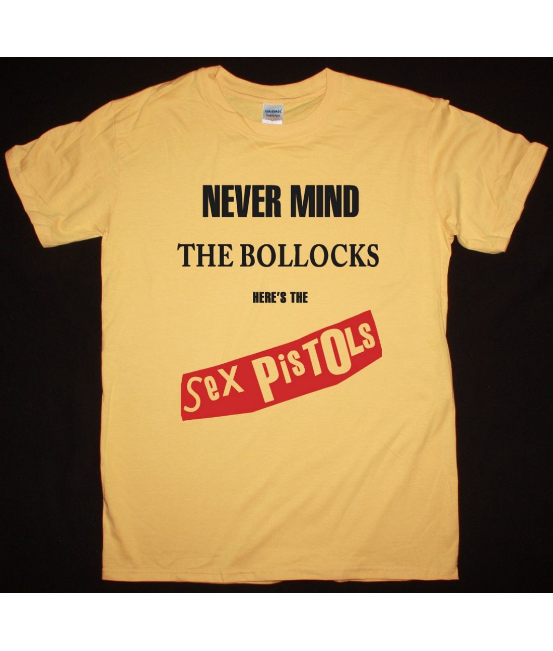 SEX PISTOLS NEVERMIND THE BOLLOCKS NEW YELLOW T SHIRT
