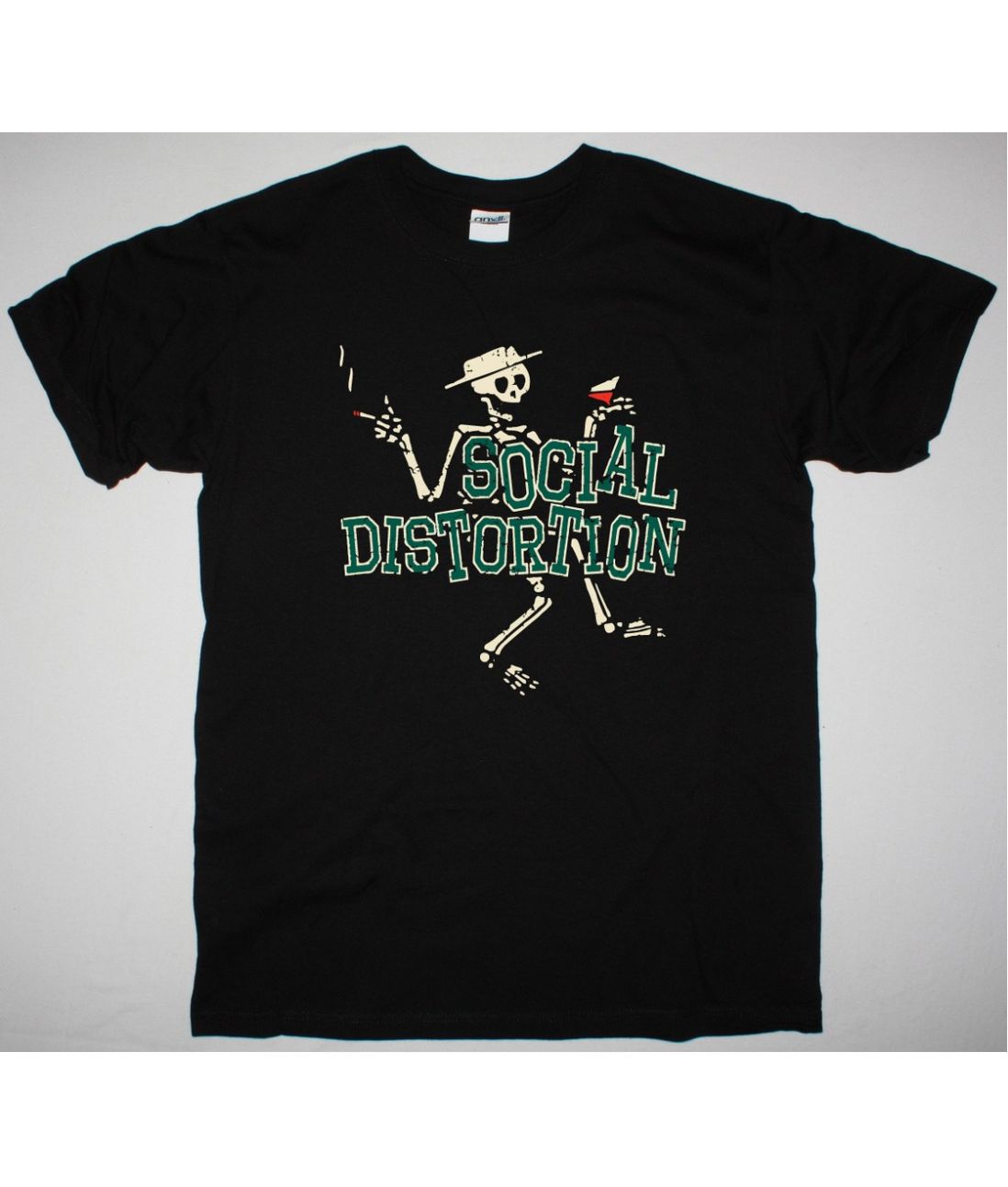SOCIAL DISTORTION LETTERMAN SKULLY NEW BLACK T SHIRT