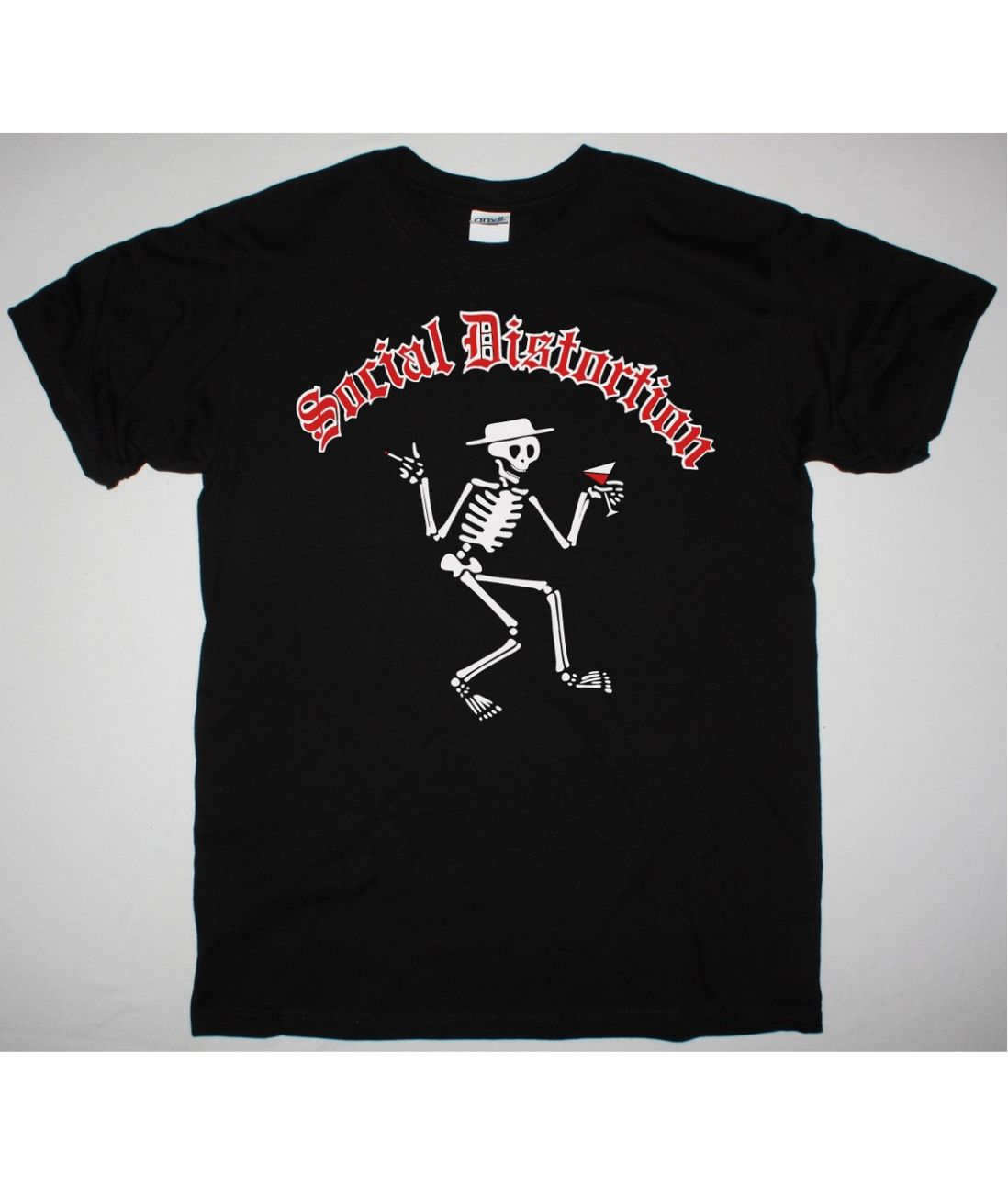 SOCIAL DISTORTION SKELLY LOGO NEW BLACK T SHIRT